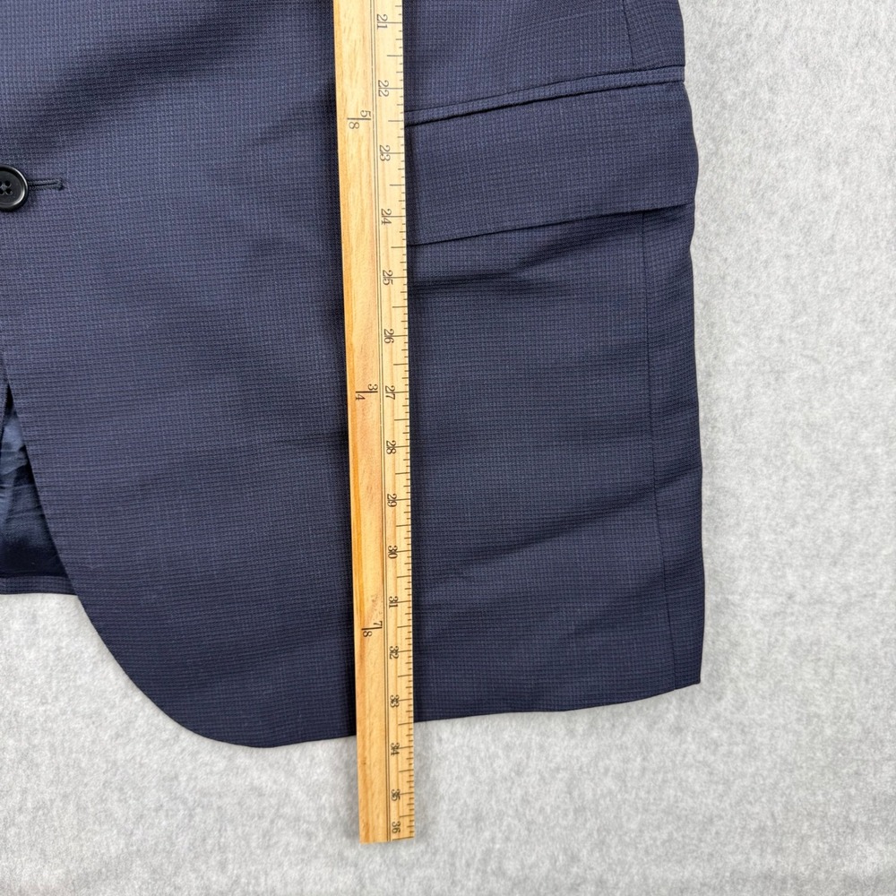 Ermenegildo Zegna Blazer Mens 46L Navy Blue Wool Saks Fifth Avenue Traveller - Picture 16 of 16